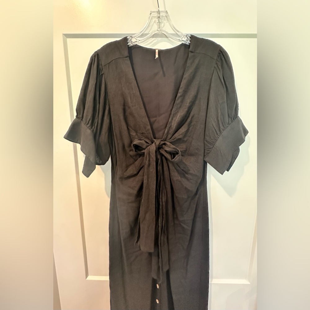 Free People Linen Blend Maxi Dress